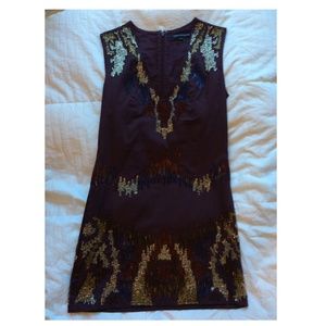 French connection beaded deco style shift dress